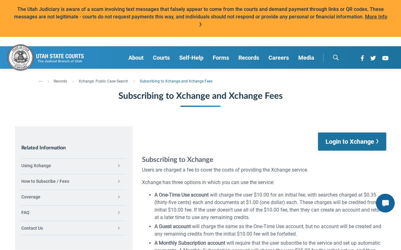 Wayne County court docket Xchange pricing